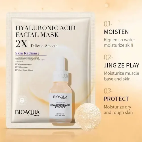 Mascarilla Facial Ácido Hialurónico Hidratante Radiante Pro