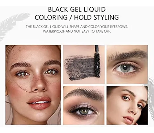 Dageda Gel Fijador De Cejas Negro, Paquete De 2