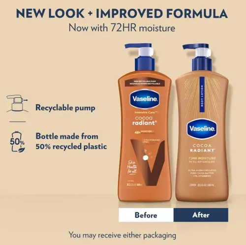Vaseline Cocoa Radiant crema hidratante corporal 600ML
