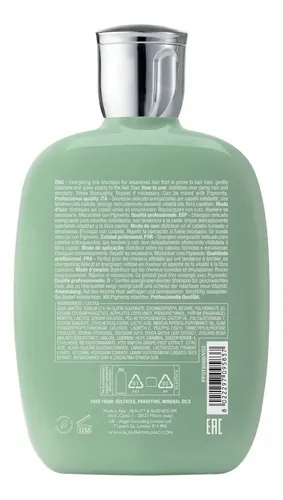Shampoo Alfaparf Semi di Lino Energizante Anticaída para Cabello Debilitado de 250 mL