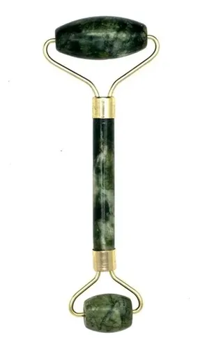 Roller Doble Jade Natural Masajeadores Facial Piedra Rodillo