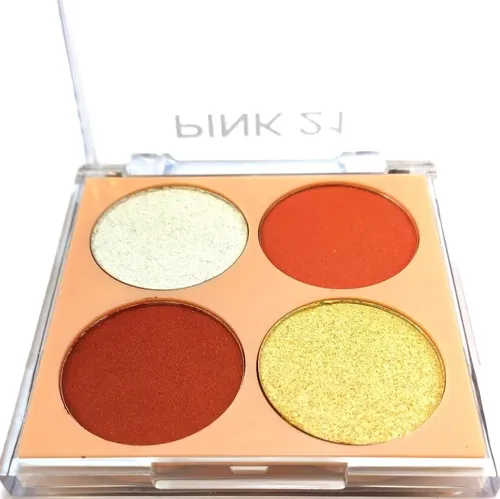 Paleta Iluminador + Rubor Polvo Pink 21 Color & Glow 4 Tonos