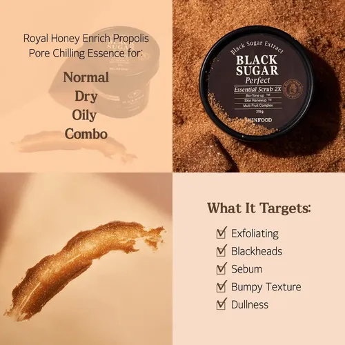Exfoliante Facial Skinfood Azúcar Negro 210g Hidratante