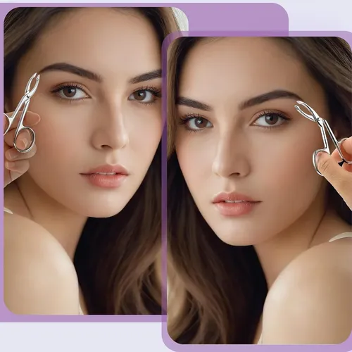 Pinzas Para Cejas Acero Inoxidable Punta Recta Y Oblicua