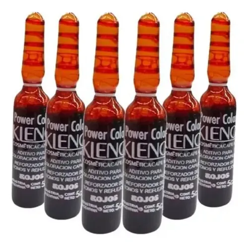 Ampolla Power Color Kleno Potenciador De Tonos Rojos X 3