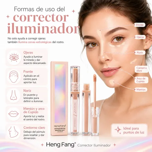 Corrector Iluminador Heng Fang Ojeras Contorno Claro 4.2g