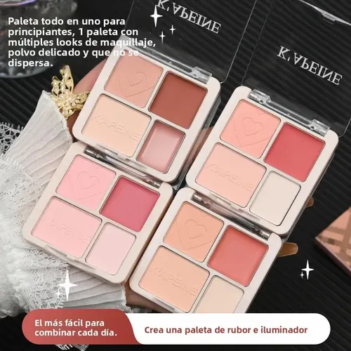 Kapeine 4 Colores Ruboriluminador Matepara Rostro