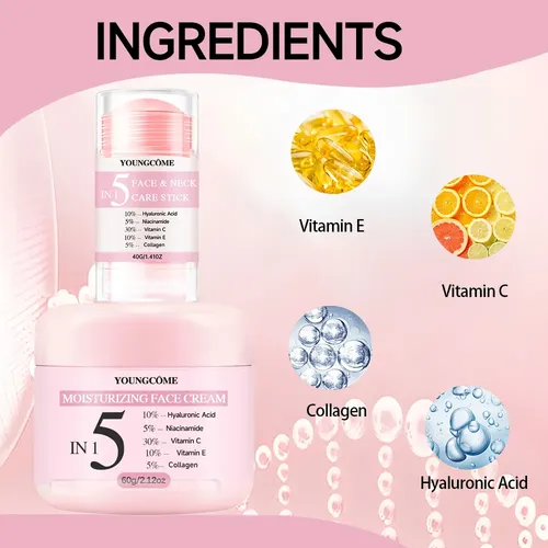 Set De 2 Piezas Cream + Face Set: Moisturizer Skincare Un