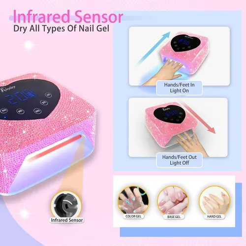 Lámpara De Uñas Led Uv Kicylicy X20-pink-d 72w