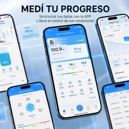Balanza Digital Con Bluetooh App Para Baño Medidor Grasa / Musculo / Imc Corporal Negro So