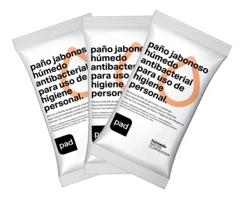 Paño Jabonoso Clorhexidina Hig. Corporal Pad Antibac. X300un