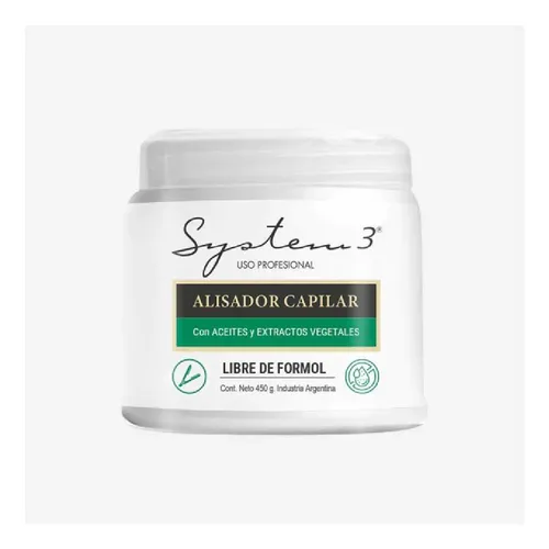 System 3 Alisador Capilar Libre De Formol Con Aceite De 450g