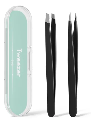 Pinzas De Precisión Para Cejas Acero Inoxidable Paquete 2