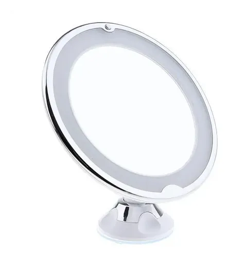 3x Espejo De Maquillaje Con Luz Led Giratorio 7x Para Maquil