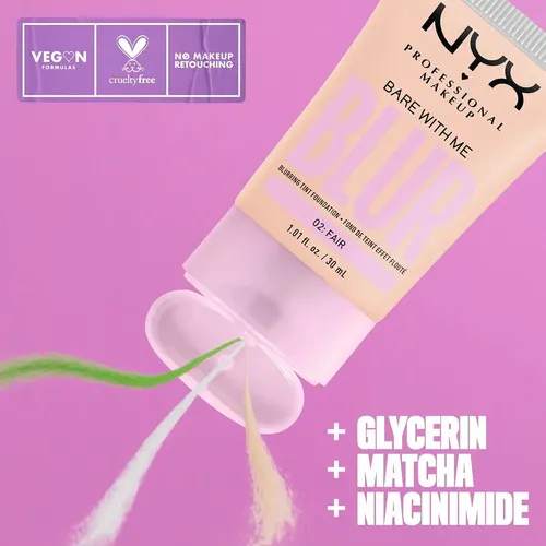 Base De Maquillaje Nyx Bare With Me Blur Tono Pale Pale