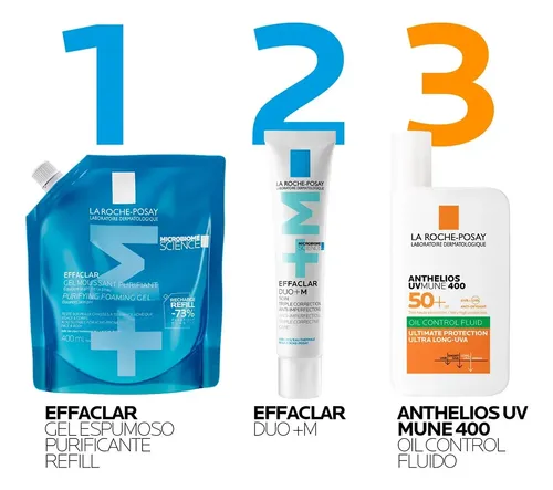 Effaclar Gel +m Limpiador Purificante Refill 400 Ml Todo Tipo De Piel Día/noche