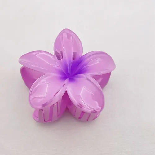 Cxre Clips Para El Cabello Berenjena 6 Piezas Flor 3d Ce