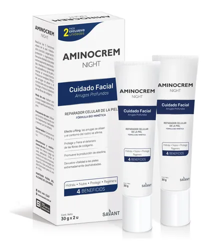 Aminocrem Night Crema Hidratacion Reparador Arrugas X2 Uni
