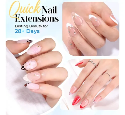 Kit De Extensiones De Uñas Gel Short Almond Una Gella