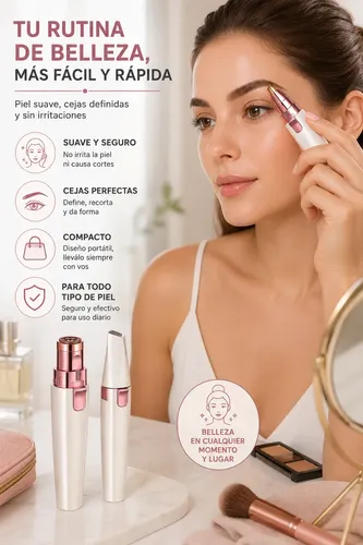 Depilador Facial 2 En 1 Recargable Cejas Y Vello Duradero