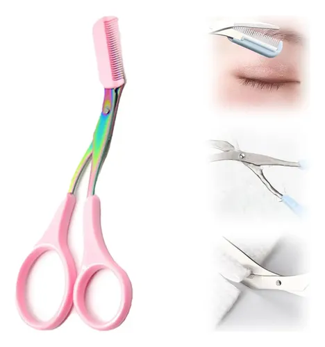 L: Tijeras For Recortar Cejas, Cuchilla De Acero Inoxidable