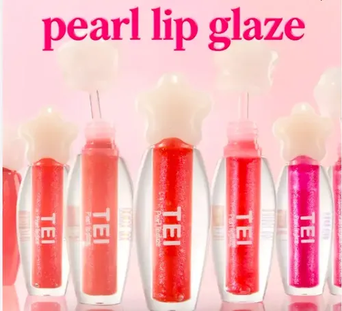 Tei Lipgloss Lip Glaze Star Labial Gloss Glitter Con Color