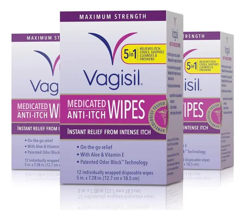 Toallitas Medicadas Vagisil Anti Comezón, Fuerza Máxima