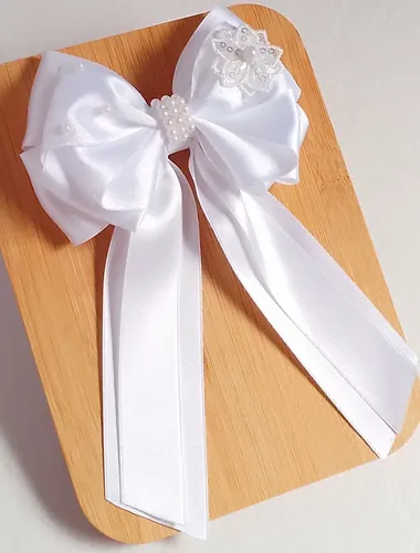 Moño Blanco Hebilla Comunión Fiesta