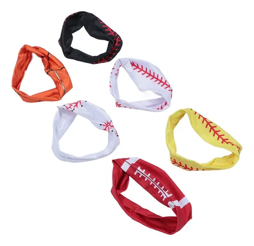Diadema Deportiva Para El Cabello, 6 Unidades, Elástica