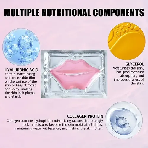 10 Pzs Mascarilla Labial Colágeno Hidratante, Cuidado Labial