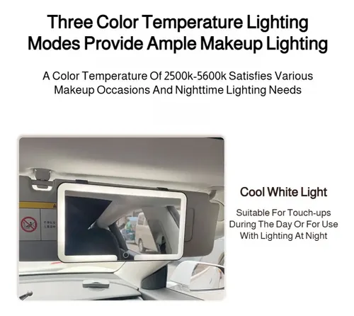 J#z Espejo De Tocador For Coche Con Luces, Luces Led For //