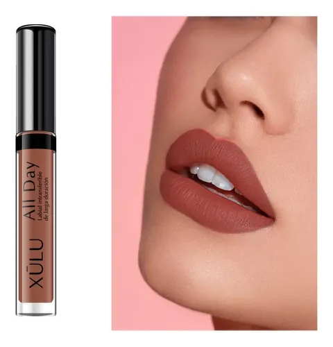 Labial Intransferible Xúlu Cosméticos All Day Pack X3 Color Terracota Larga Duración