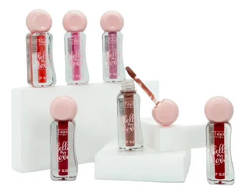 Lip Gloss Tejar Love Con Brillos 3 Unidades