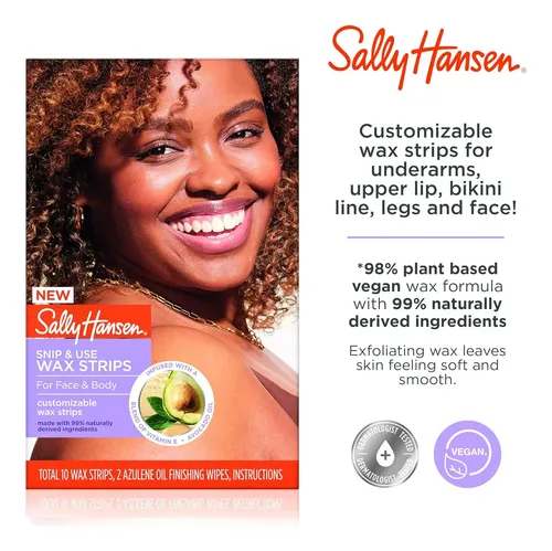 Tiras De Cera Sally Hansen Snip & Use, 10 Unidades