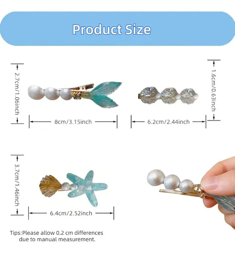 We 5pz Moños For El Pelo Con Forma De Estrella De Mar De Zx