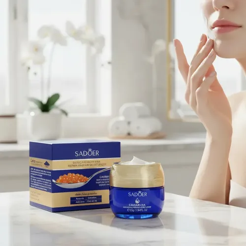 Crema Facial Con Caviar Y Acido Hialuronico 55gr Sadoer Todo Tipo De Piel Día/noche