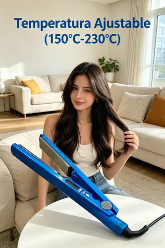 Alisador De Pelo Nano Titanio 35w Color Azul Uso Diario