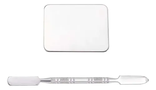 Paleta De Mezcla De Maquillaje Con Una Espátula Para