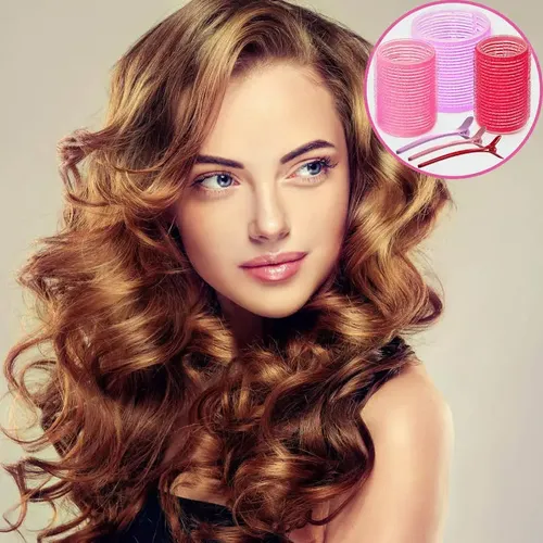 48 Rizadores De Plástico Con Velcro Para Cabello Sin Calor