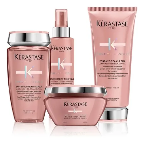 Combo Kerastase Chroma Absolu Pelo Tenido Tratamiento Full