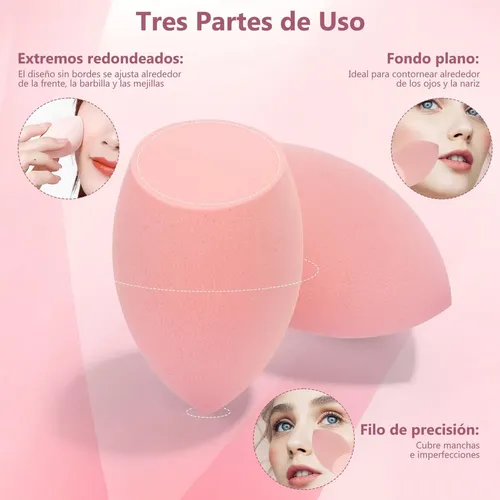 Esponjas De Maquillaje 14 Pz Base Uso Seco Y Húmedo