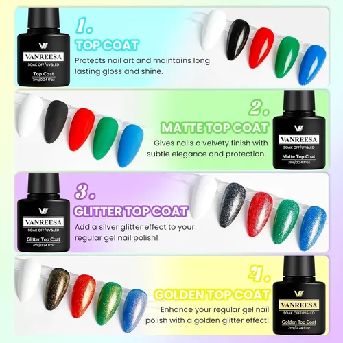 Kit Esmaltes Gel Vanreesa 74 Pzas Con Luz Uv Y Herramientas