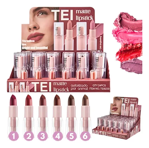 Lapiz Labial Matte En Barra Lipstick Para Maquillaje Tei