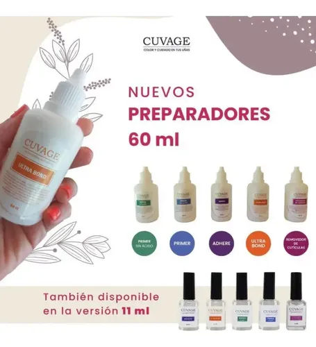 Kit Preparadores Uñas De Adhere Primer Remo Cuticulas X 60ml