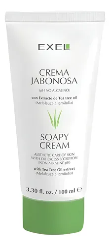 Crema Jabonosa Exel Tea Tree X 100ml Para Acne O Piel Grasa.