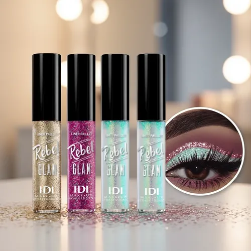 Delineador Liquido En Gel Con Glitter Ojos Labios Idi X3