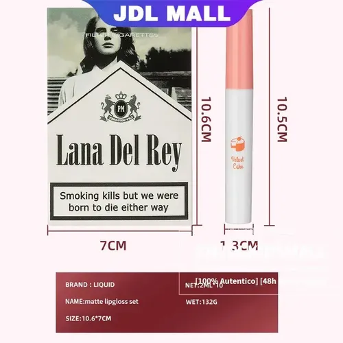 Labiales Lana Del Rey Juego De Lápiz Labial Mate 20pcs Set W