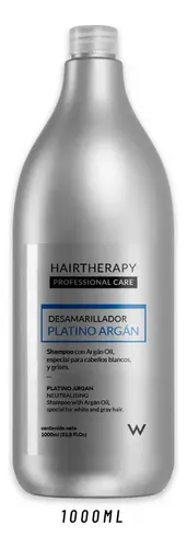 Shampoo Platino Argán X 1000 Ml. Hairtherapy
