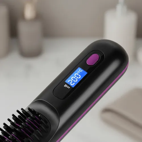 Peine Alisador Eléctrico Dehuka Portátil Inalámbrico Cerámico Con Pantalla Lcd Tipo C