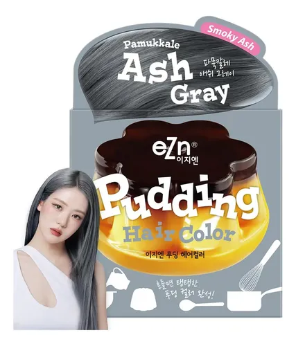Tinte Semipermanente Para Cabello Ezn Pudding Gris Ceniza